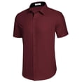 thumbnail image 4 of COOFANDY Mens Dress Shirts Button Down Short Sleeve Cooling Shirts Summer Shirts Casual T Shirts, 4 of 9