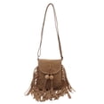 thumbnail image 3 of Caixia Flock Crossbody Purse with Fringe for Women for Daily Use Shopping and Fall Winter Outings, 3 of 8
