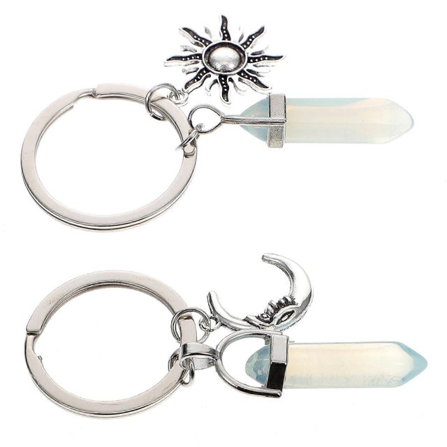 Unique Sun And Moon Key Chains Decorative Key Holder For Boyfriend And Girlfriend 2Pcs