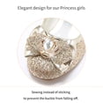 thumbnail image 4 of Stelle Girls Mary Jane Glitter Shoes Low Heel Princess Dress Shoes,Toddler Little Girls Crown Flower Girl Wedding Party Dress Pump Shoes,Gold, 4 of 7