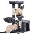 thumbnail image 4 of Yaheetech 34" Height Plush Cover Cat Tree with Condo and Sisal Ropes Posts, Dark Gray, 4 of 8