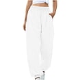 thumbnail image 1 of Pantalones sueltos de cintura alta para mujer, informales, cómodos, elásticos, sólidos Fridja  hfkajh99577, 1 of 4