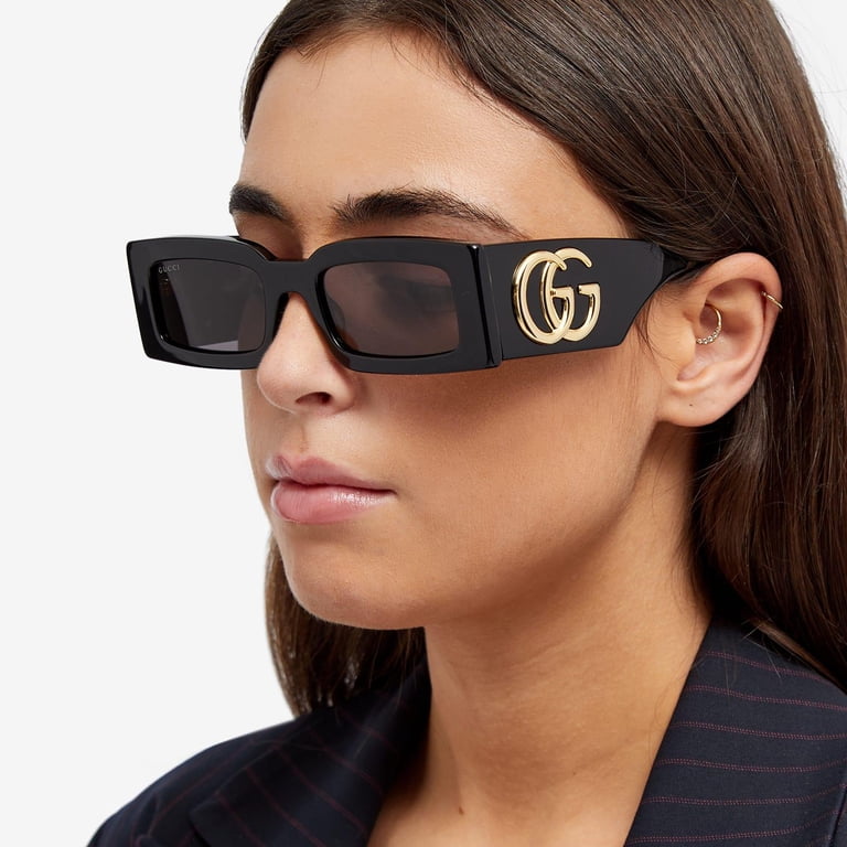 Gucci GG1425S-001 Black square Ladies Sunglasses for Womens