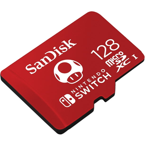 SanDisk 128GB microSDXC UHS-I Card Licensed for Nintendo Switch, Red - 100MB/s, Micro SD Card - SDSQXBO-128G-AWCZA - Walmart.com