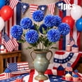 thumbnail image 4 of CuiLiyq Artificial Chrysanthemums Flowers Burgundy Flowers, Single Stem Chrysanthemum Spray for Independence Day Wedding Decor, Blue, 4 of 6