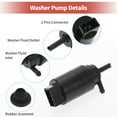 thumbnail image 5 of Unique Bargains Windshield Washer Pump W/ Grommet Windshield Washer Fluid Pump Fit for Nissan D22 R20 - Pack of 1, 5 of 6