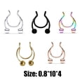 thumbnail image 3 of 1Pcs Nose Ring Nose Clip Steel Hot Sale Nasal Septum False Nose Rings C9K3, 3 of 6