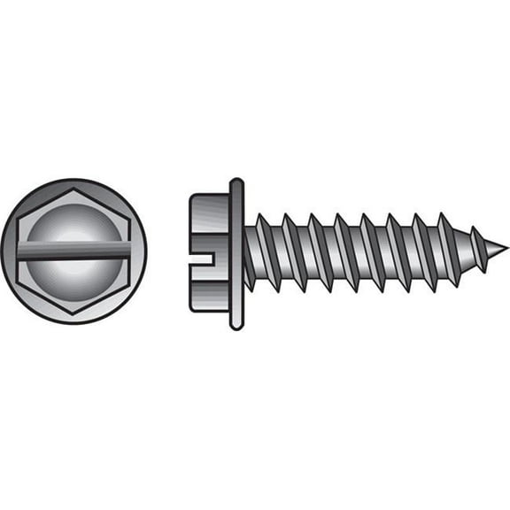 76606 10 x 3 in. Hex Washer Head Sheet Metal Screw  Zinc