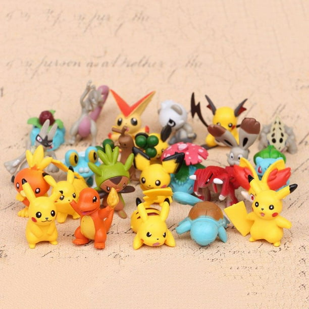 24 pièces/ensemble Tomy Pokemon figurines modèle Collection 2-3 cm Pokémon  Pikachu Anime Figure jouets enfant cadeau d'anniversaire 