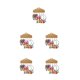 thumbnail image 1 of Pendientes Retro grandes flores Qarigey 6 uds joyería mujeres niñas hecho a mano, 1 of 6