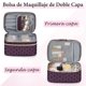 thumbnail image 2 of Cosmetiquera Bolsa de Maquillaje Grande Bolsa de Cosméticos de Viaje para Mujer Doble Capa Portátil Multifunción Bolsa de Maquillaje de Viaje Bolsa de Tocador Neceser portátil, 2 of 7