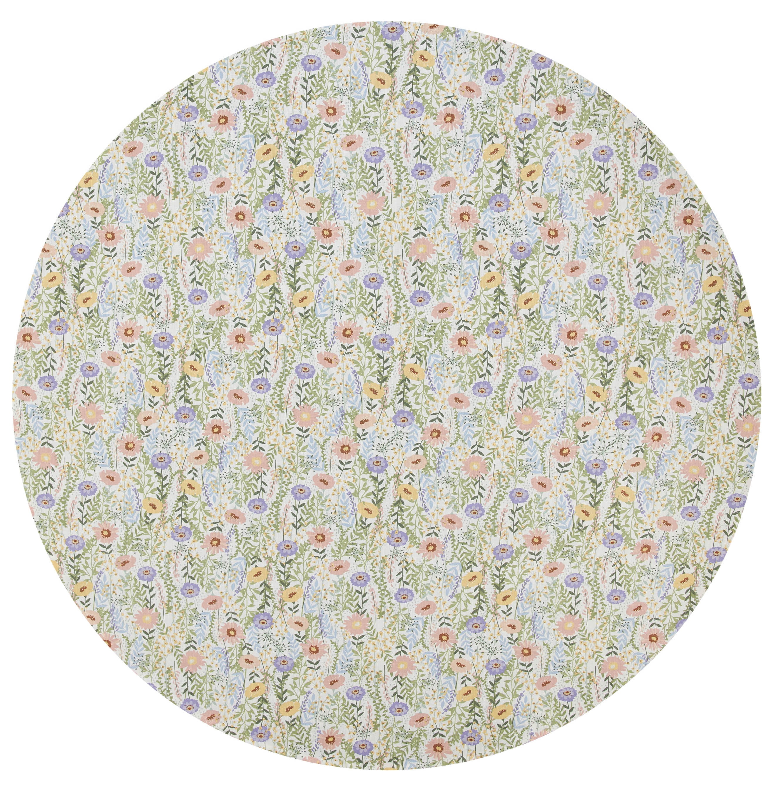 Easter Floral 70" Round Tablecloth - 100% Cotton, Multi-color