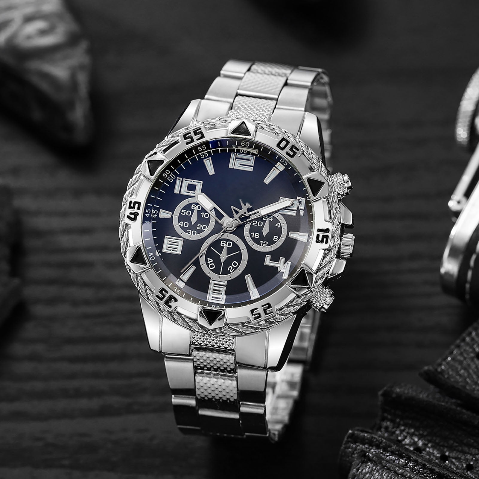 Wharick Men Business Watch Luxury Alloy Strap 3 Hand
