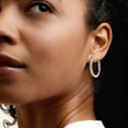 thumbnail image 2 of Ross-Simons Italian Sterling Silver Hammered Hoop Earrings, Women's, Adult, 2 of 5