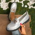 thumbnail image 2 of Silver Women Pointed Toe Wedge Heel Extremely Comfortable Slip On Flats For Casual Everyday Wear With A Stylish Wedge Heel, 2 of 8