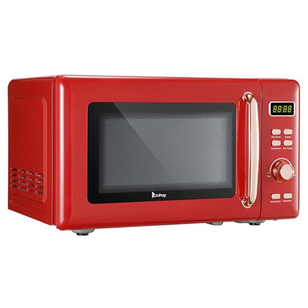 B20uxp52 120v 700w 20l/0.7cu.ft Retro Microwave Oven With Golden Handle