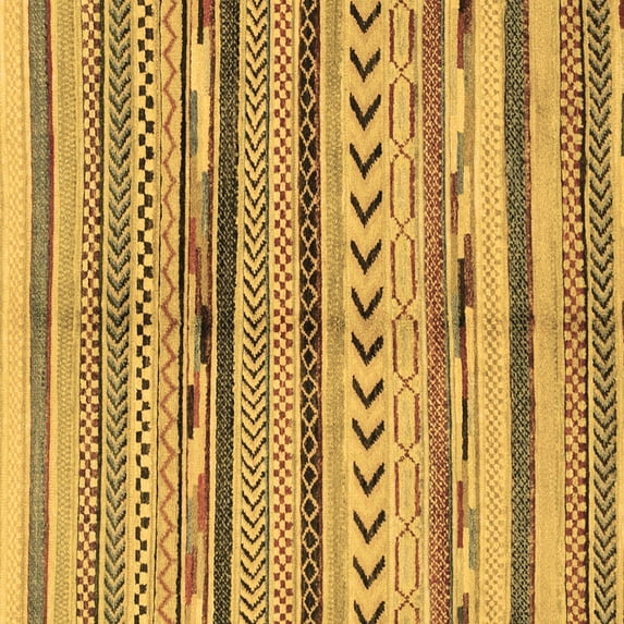 Ahgly Company Indoor Square Oriental Brown Modern Area Rugs, 6' Square