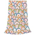 thumbnail image 2 of Honeii Rainbow Flowers Print Fleece Blanket - Throw Blanket for Bed, Sofa, Couch, Camping, and Travel , Microplush Ultra Soft Warm Blanket-40"x30", 2 of 7