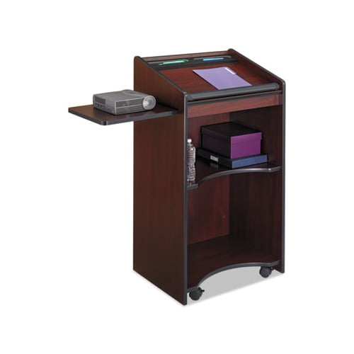 Executive Mobile Lectern 25.25w X 19.75d X 46h, Mahogany - Walmart.com