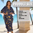 thumbnail image 2 of DISNIMO Floral Printed Kaftan Dresses for Women Plus Size Swimsuit Cover Up Batwing Sleeve Caftan Dress Long Bathing Suit Coverups for Summer Beach Vacation, 2 of 7
