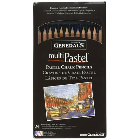 Multi Pastel Pencils, 24-Pack, Pastels are ideal for multiple uses By General (Best Pastel Pencils To Use)