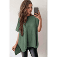 thumbnail image 4 of Women'S Loose Dropped Shoulder Short Sleeve Pullover Sweater Green M, 4 of 9
