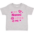 thumbnail image 3 of Inktastic Valentine's Day My Nonni Loves Me Hearts and Lips Boys or Girls Baby T-Shirt, 3 of 5