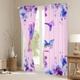 thumbnail image 3 of Manfei Cartoon Flower Butterfly Curtains Pack of 2 (42x84 Each),Watercolor Splash Ink Curtains Blackout,First Letter T Bedroom Curtains For Girls,Super Cozy Room Decor, 3 of 6
