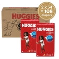 thumbnail image 2 of Pañales HUGGIES Little Snugglers, tamaño 6, más de 35 libras, 108 unidades, 2 of 9