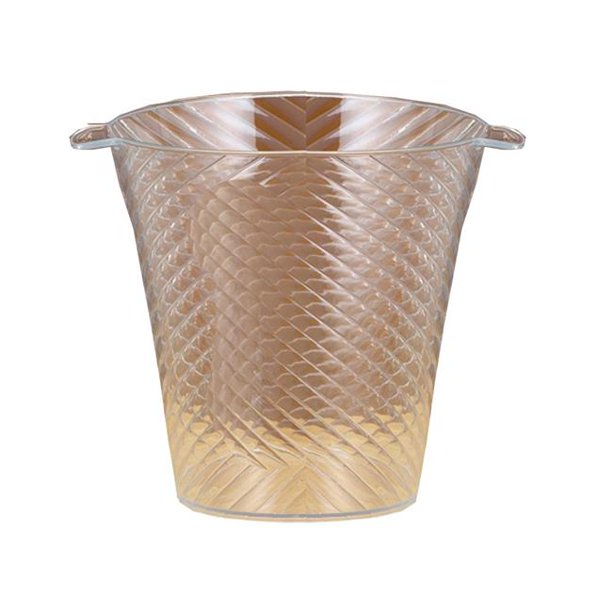Novelty Crystal 728 PE 144 oz Clear Swirl Ice Bucket Pack of 12