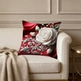 thumbnail image 4 of Yhmxh White Roses Throw Pillow Covers 18x18 Inch Floral Cushion Cases for Bedroom or Living Room, Romantic Rose Decorative Pillowcases Sofa Cushion Covers for Elegant Home Decor, 4 of 6