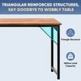 thumbnail image 5 of CONCETTA 63 Inch Computer Writing Desk with Storage Bag, Steel Frame for Home Office Study, Brown, 5 of 9