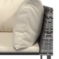thumbnail image 3 of vidaXL 3 Piece Garden Lounge Set with Cushions Grey Poly Rattan, 3 of 5