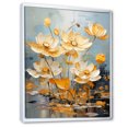 thumbnail image 2 of Designart "Tranquil Golden Pond Of Lotus I" Lotus Floater Framed Wall Art Prints, 2 of 5