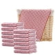 thumbnail image 3 of Checke Toallas Decorativas Juego Paños Mano Absorbentes Hilo Algodón Secado Rápido para Del Baño Rojo, 3 of 9