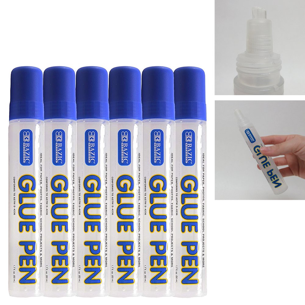 24 Pack Multi Purpose Glue Pen Adhesive Permanent Washable Dries Clear