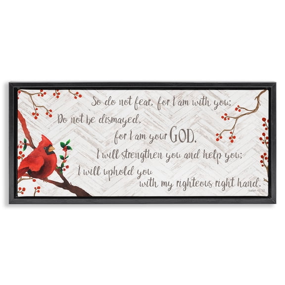 Stupell Industries Rustic Lodge Comforting Scripture Blessing Black Floating Frame Canvas Art, 25 x 11, by Elizabeth Medley