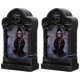 thumbnail image 4 of Decorative Tombstone Lantern Halloween Light 2Pcs for Party Decor, 4 of 4
