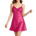 thumbnail image 6 of Lightweight Nightgowns for Women Zaewscy Lady's Sleeveless V-neck Dress For Home Wear Hot Pink S, 6 of 7