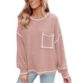 thumbnail image 1 of Camisa Femenina, Blusa De Cuello Redondo Fibra De Poliéster Agradable A La Piel Transpirable Para Ir De Compras ANGGREK No, 1 of 6
