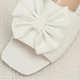 thumbnail image 4 of Mepaouo Girls Slingback Sandals Square Open Toe Bow Dress Pumps Strappy Wedding Party Flower Shoes, 4 of 8