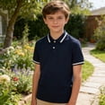 thumbnail image 6 of Miaoju Boys Polo Shirts Size 7 Button Closure Cartoon Print Short Sleeve Pocket Shirts Loose Gentleman Tops Clothes for Boy, 6 of 6