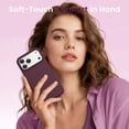 thumbnail image 6 of ouhos for iPhone 18 Pro Magnetic Silicone Case, Built-in Screen Protector, Full Camera Lens Protection, Shockproof Drop Resistant Slim Phone Cover, Burgundy, 6 of 7