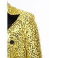 thumbnail image 6 of Doomiva Boys Sequin Tuxedo Jacket Blazer Long Sleeve Tailcoat Wedding Party Performance Gold 10, 6 of 8
