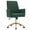 Green, variant on Stripes Velvet Home Office Desk Chair, Mid-Back Office Chair, Accent Upholstered Modern Height Adjustable Swivel Chair with Wheels, Ergonomic Task Chair for Living Room, Bedroom, Vanity, Study,Office