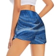 thumbnail image 2 of Uemuo Sparkling With Blue Pattern Women's Athletic Shorts High Waisted Running Shorts with Liner Pockets Gym Elastic Workout Shorts-Medium, 2 of 9