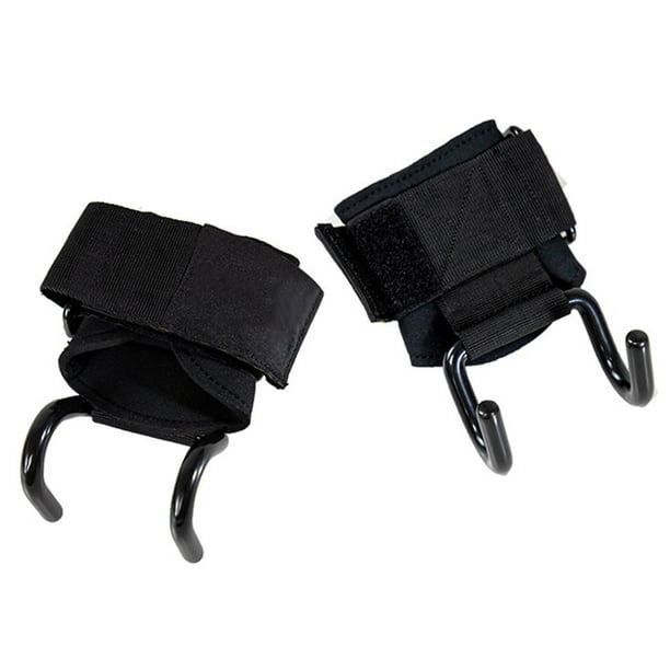 Weight Lifting Rod Hooks Heavy Duty Wrist Wraps Training Pull-up Palms Grip Straps
