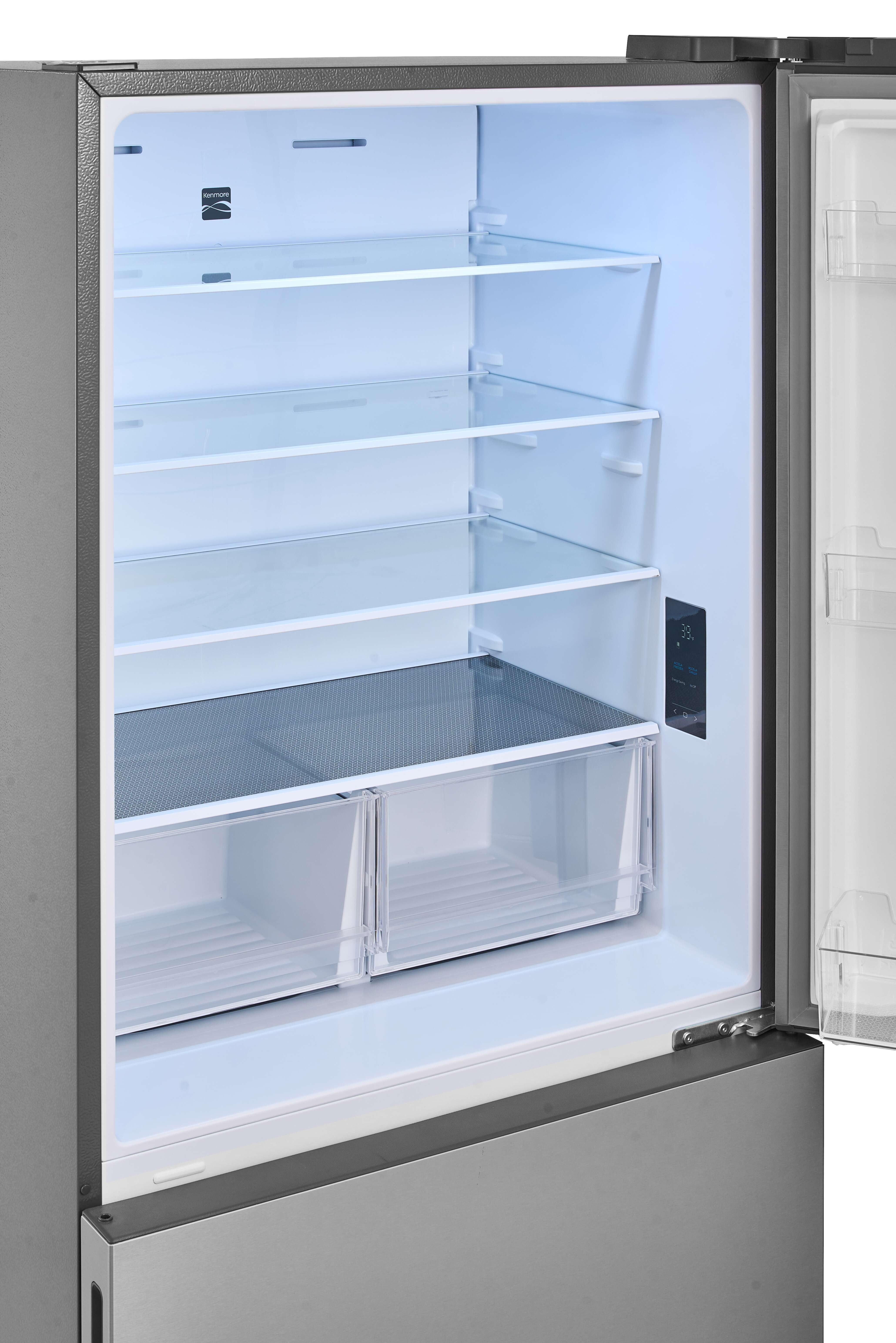 Kenmore 31" 17.8 Cu. ft. Capacity Counter-Depth Refrigerator with Bottom Freezer, Fingerprint Resistant Stainless Steel