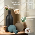 thumbnail image 3 of Sanmadrola Ceramic Vase Set for Flowers, Farmhouse Vases Home Decor Pottery Vases for Pampas Grass&Dried Flowers,Suitable for Bedroom, Living Room,Office, Bookshelf,Bathroom, Black, 3 of 7