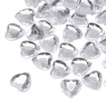 thumbnail image 1 of Uxcell 20Pcs Acrylic Flat Back Rhinestones 20mm Heart Artificial Gemstone for Crafts Jewelry Making White, 1 of 7